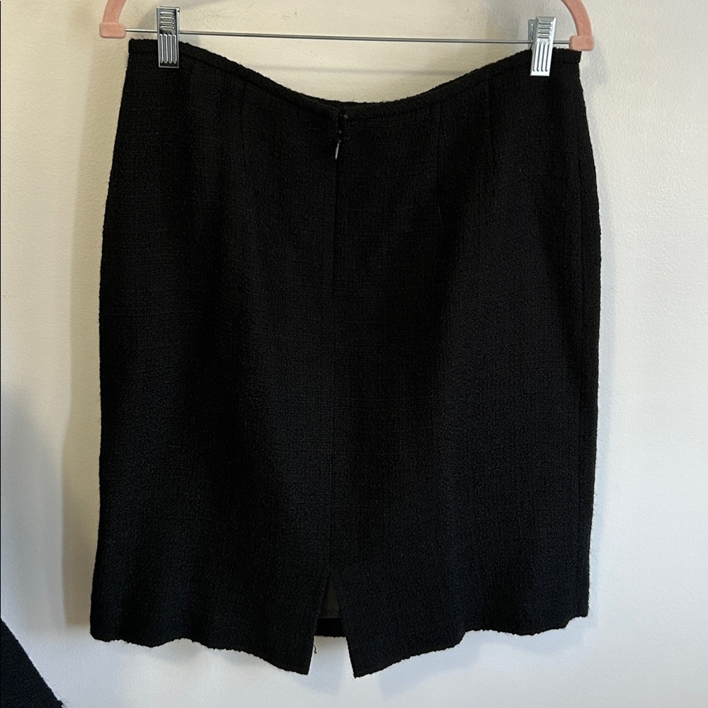 Tahari Luxe Black Tweed Blazer Skirt Set - Picture 7 of 10